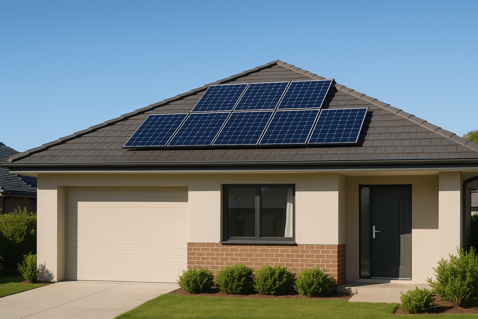 solar panels on house